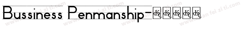 Bussiness Penmanship字体转换